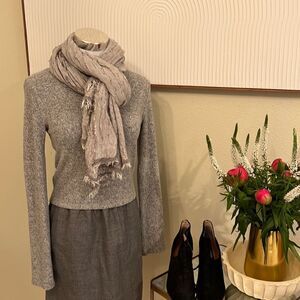 ZARA CROPPED FITTED LONG SLEEVE TOP,  Size M